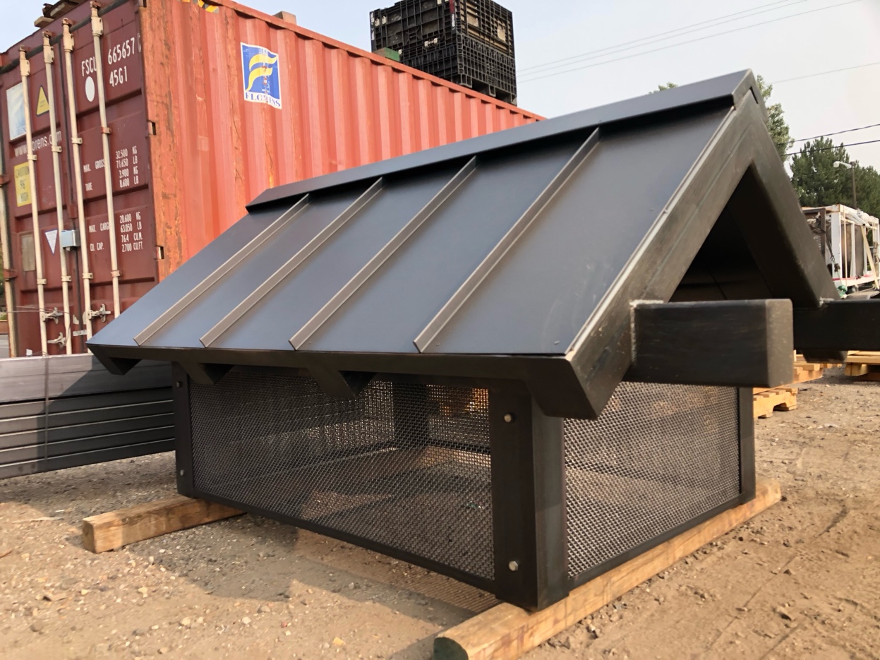 Custom standing seam chimney cap