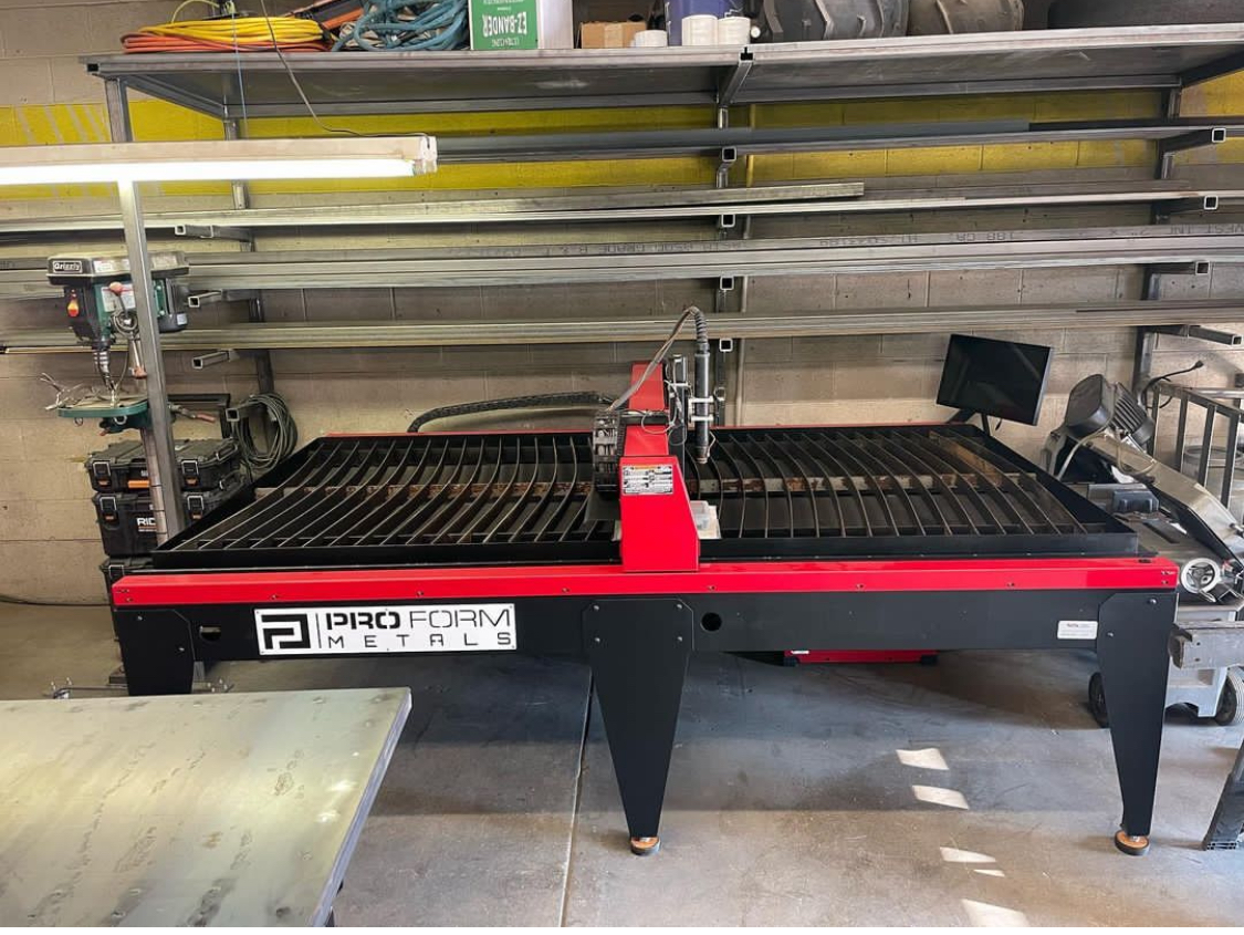 CNC plasma cutting table at Pro Form Metals