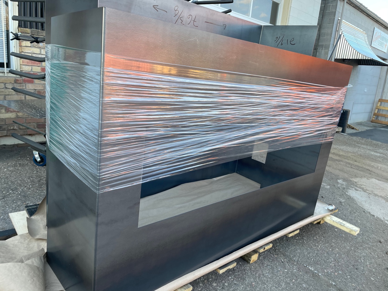 Large custom fireplace surround ready for delivery